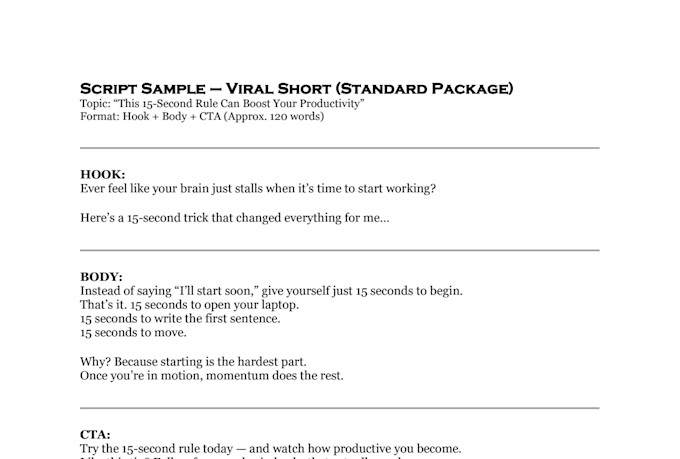 write viral scripts for your reels, shorts, or tiktoks